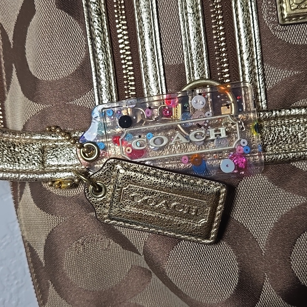 Coach Poppy Op Art Glam Tote #13826 - Picture 5 of 14